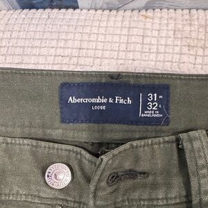 Abercrombie & Fitch Forest Green Loose Pants